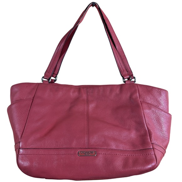 Coach Handbags - Coach Park Leather Carrie Tote Pink Pebbled Leather Shoulder Bag F23284